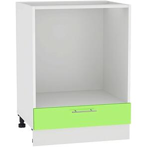 Шкаф нижний под духовку Валерия-М НД 600 Салатовый глянец-Белый
