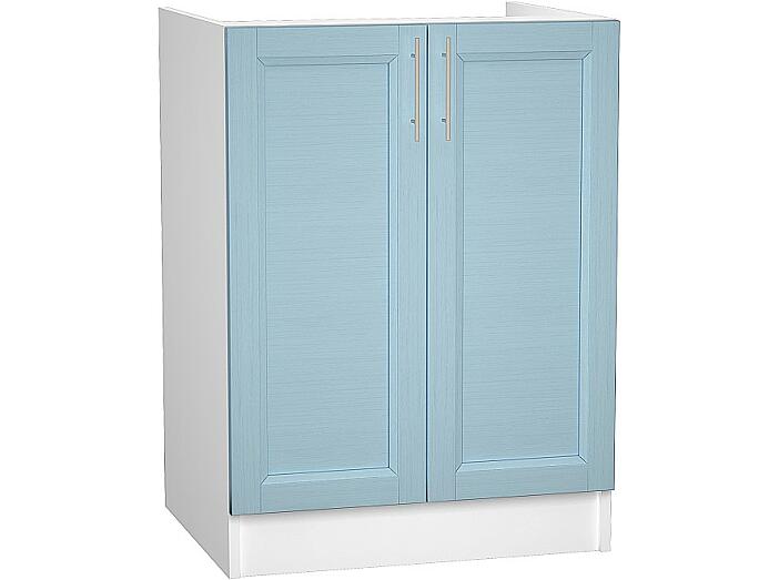 Шкаф нижний под мойку с 2-мя дверцами Сканди НМ 600 Sky Wood-Белый