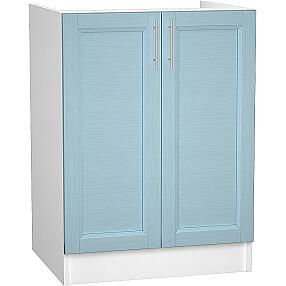 Шкаф нижний под мойку с 2-мя дверцами Сканди НМ 600 Sky Wood-Белый
