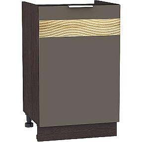 Шкаф нижний под мойку с 1-ой дверцей Терра DR НМ 500 Смоки Софт-Венге
