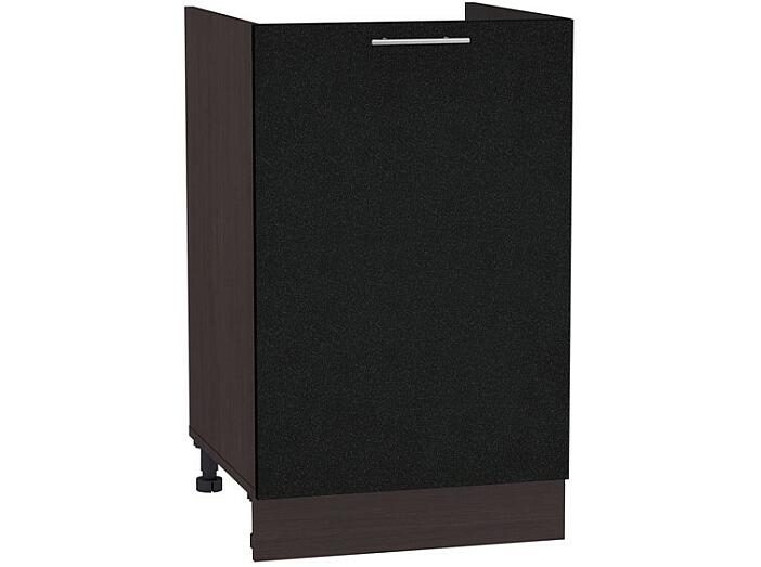 Шкаф нижний под мойку с 1-ой дверцей Валерия-М НМ 500 Черный металлик-Венге