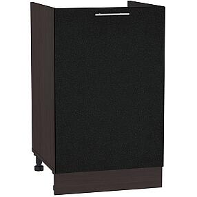 Шкаф нижний под мойку с 1-ой дверцей Валерия-М НМ 500 Черный металлик-Венге