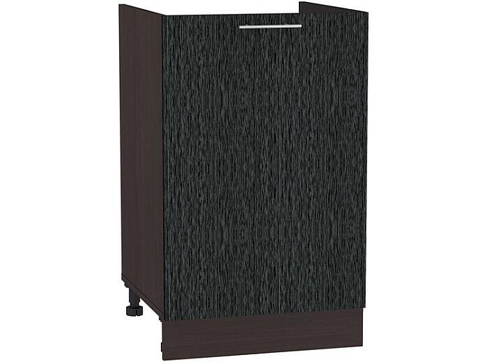 Шкаф нижний под мойку с 1-ой дверцей Валерия-М НМ 500 Черный металлик дождь-Венге