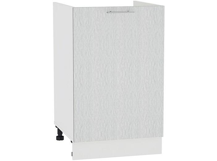Шкаф нижний под мойку с 1-ой дверцей Валерия-М НМ 600 Серый металлик дождь-Белый