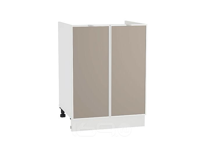 Шкаф нижний под мойку с 2-мя дверцами Фьюжн-AL-02 НМ 600 Cappuccino-Белый
