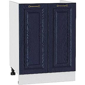 Шкаф нижний под мойку с 2-мя дверцами Ницца НМ 600 Дуб синий-Белый
