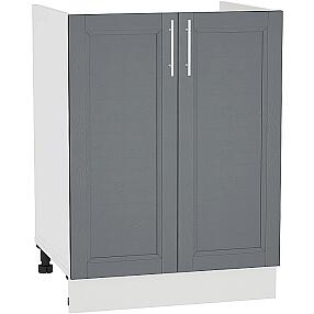 Шкаф нижний под мойку с 2-мя дверцами Сканди НМ 600 Graphite Softwood-Белый