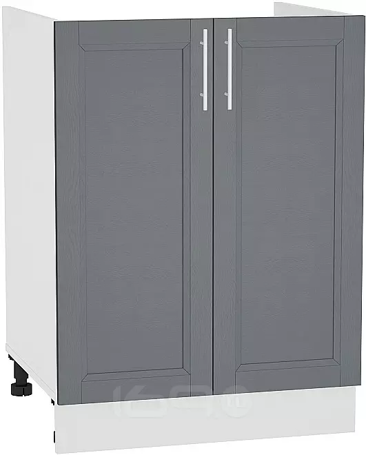 Шкаф нижний под мойку с 2-мя дверцами Сканди НМ 600 Graphite Softwood-Белый