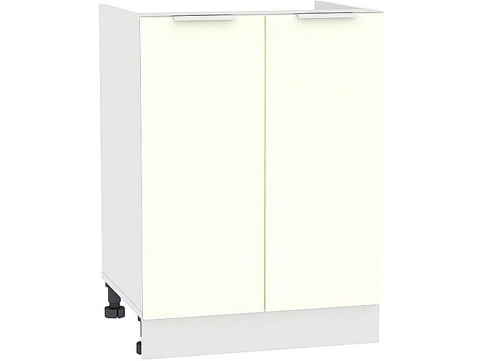 Шкаф нижний под мойку с 2-мя дверцами Терра НМ 600 Ваниль Софт-Белый