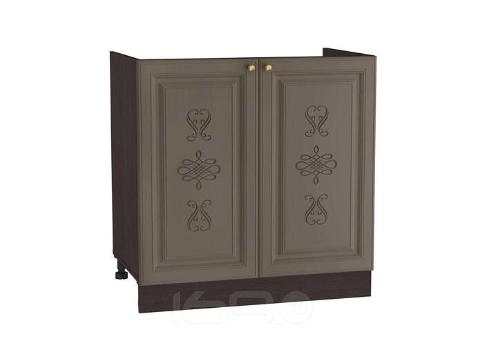 Шкаф нижний под мойку с 2-мя дверцами Версаль НМ 800 Смоки Софт-Венге 
