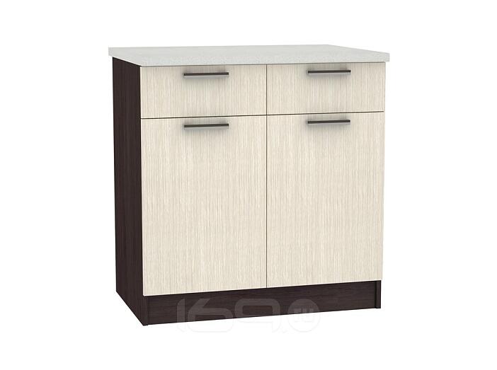 Шкаф нижний Ривьера ШН2Я 800 с 2-мя ящиками ЛДСП Дуб млечный Шкаф нижний Ривьера ШН2Я 800 с 2-мя ящиками ЛДСП Дуб млечный