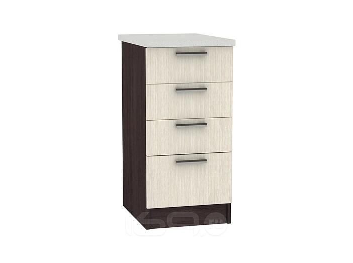 Шкаф нижний Ривьера ШНЯ 400 с ящиками ЛДСП Дуб млечный