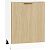 Шкаф нижний с 1-ой дверцей Эйр Real Oak/Белый 816*600*480