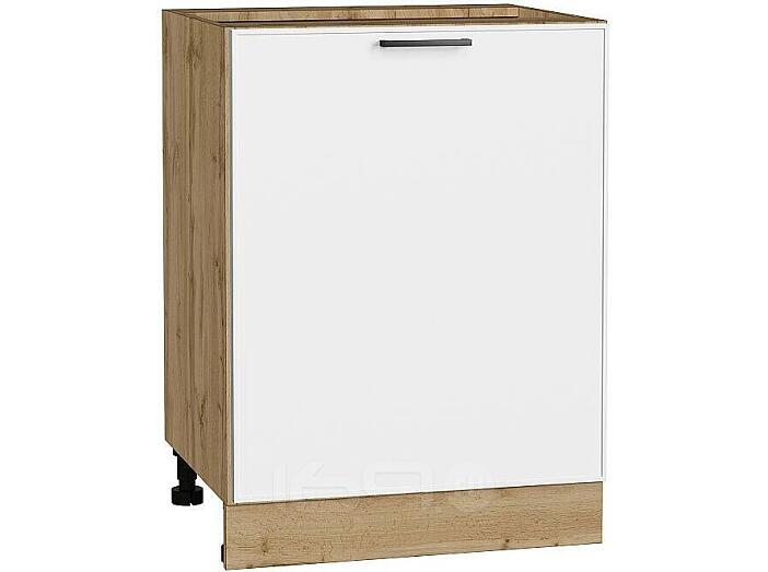 Шкаф нижний с 1-ой дверцей Эйр White Silk/Дуб Вотан 816*600*480