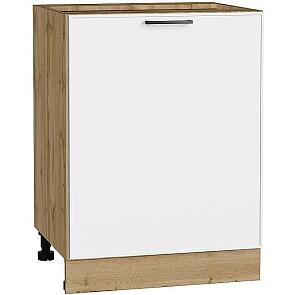 Шкаф нижний с 1-ой дверцей Эйр White Silk/Дуб Вотан 816*600*480