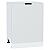 Шкаф нижний с 1-ой дверцей Евро Белый / Белый 816*600*478