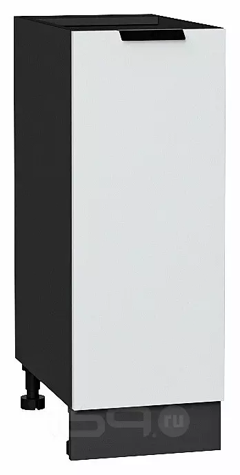 Шкаф нижний с 1-ой дверцей Евро Белый / Graphite 816*300*478