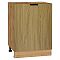 Шкаф нижний с 1-ой дверцей Евро Лайн Дуб песочный/Дуб Вотан 816*600*478