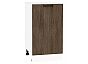 Шкаф нижний с 1-ой дверцей Флэт Brown Casella Oak 2S/Белый 816*450*478