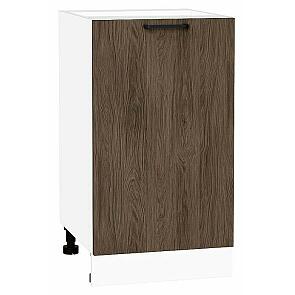 Шкаф нижний с 1-ой дверцей Флэт Brown Casella Oak 2S/Белый 816*450*478