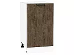 Шкаф нижний с 1-ой дверцей Флэт Brown Casella Oak 2S/Белый 816*450*478