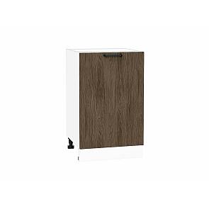 Шкаф нижний с 1-ой дверцей Флэт Brown Casella Oak 2S/Белый 816*500*478