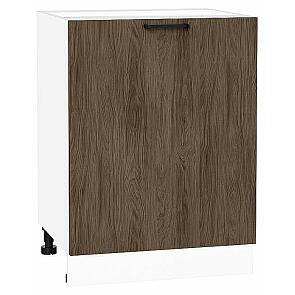 Шкаф нижний с 1-ой дверцей Флэт Brown Casella Oak 2S/Белый 816*600*478