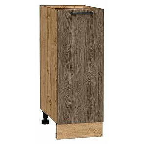 Шкаф нижний с 1-ой дверцей Флэт Brown Casella Oak 2S/Дуб Вотан 816*300*478