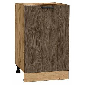 Шкаф нижний с 1-ой дверцей Флэт Brown Casella Oak 2S/Дуб Вотан 816*500*478