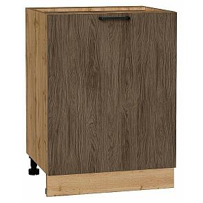 Шкаф нижний с 1-ой дверцей Флэт Brown Casella Oak 2S/Дуб Вотан 816*600*478