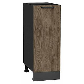 Шкаф нижний с 1-ой дверцей Флэт Brown Casella Oak 2S/Graphite 816*300*478