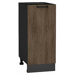 Шкаф нижний с 1-ой дверцей Флэт Brown Casella Oak 2S/Graphite 816*350*478