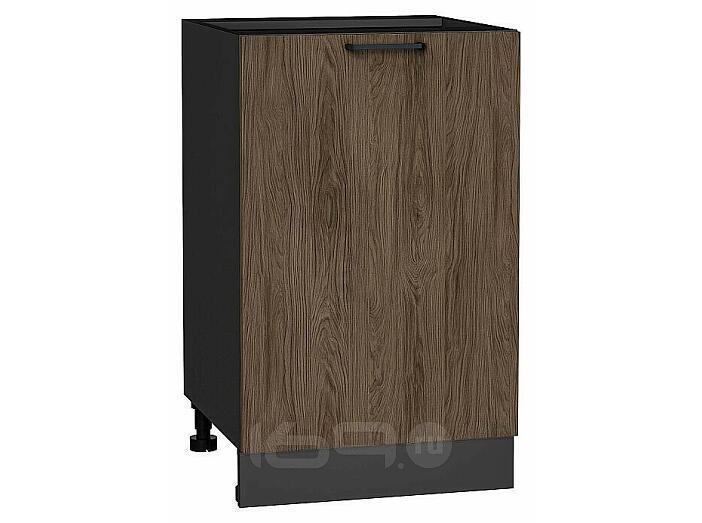 Шкаф нижний с 1-ой дверцей Флэт Brown Casella Oak 2S/Graphite 816*500*478