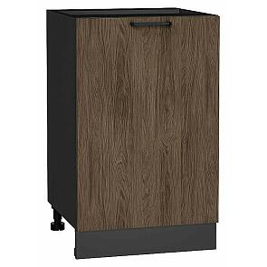 Шкаф нижний с 1-ой дверцей Флэт Brown Casella Oak 2S/Graphite 816*500*478