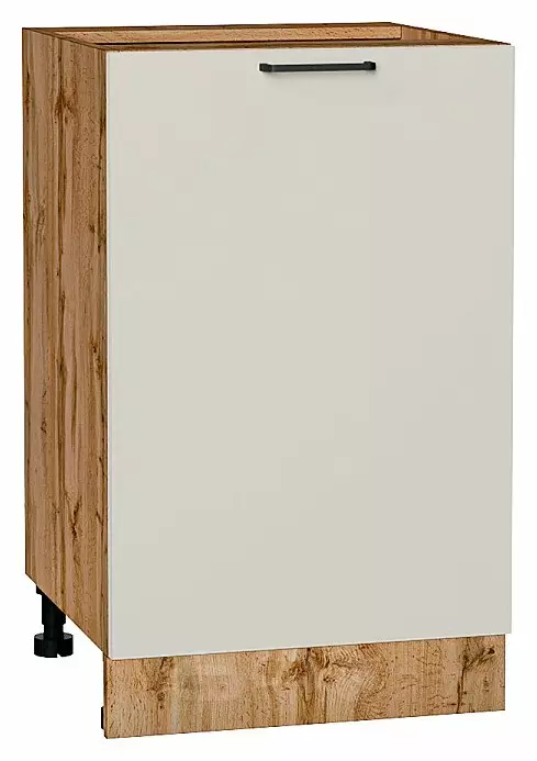 Шкаф нижний с 1-ой дверцей Флэт Cashmere In 2S/Дуб Вотан 816*500*478