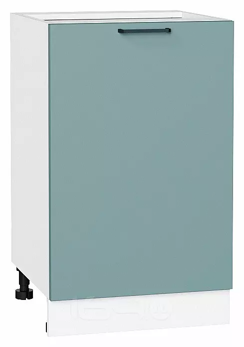 Шкаф нижний с 1-ой дверцей Флэт Grey-green In 2S/Белый 816*500*478