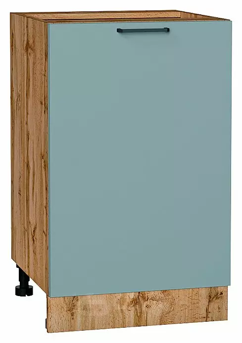 Шкаф нижний с 1-ой дверцей Флэт Grey-green In 2S/Дуб Вотан 816*500*478