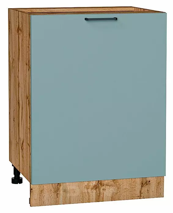Шкаф нижний с 1-ой дверцей Флэт Grey-green In 2S/Дуб Вотан 816*600*478