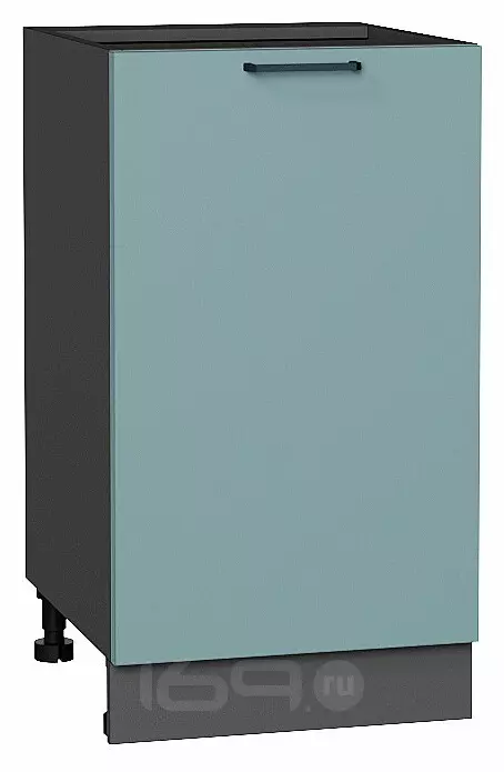 Шкаф нижний с 1-ой дверцей Флэт Grey-green In 2S/Graphite 816*450*478