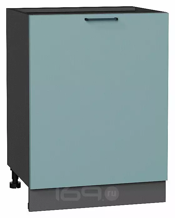 Шкаф нижний с 1-ой дверцей Флэт Grey-green In 2S/Graphite 816*600*478