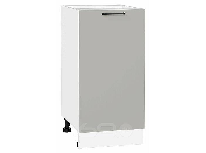 Шкаф нижний с 1-ой дверцей Флэт Light Grey In 2S/Белый 816*400*478