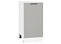 Шкаф нижний с 1-ой дверцей Флэт Light Grey In 2S/Белый 816*400*478