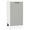 Шкаф нижний с 1-ой дверцей Флэт Light Grey In 2S/Белый 816*400*478