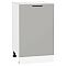 Шкаф нижний с 1-ой дверцей Флэт Light Grey In 2S/Белый 816*500*478