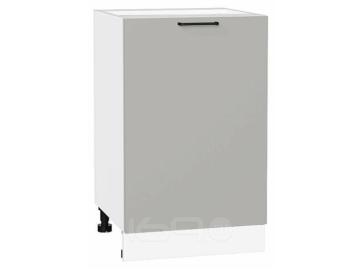 Шкаф нижний с 1-ой дверцей Флэт Light Grey In 2S/Белый 816*500*478