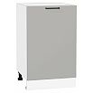 Шкаф нижний с 1-ой дверцей Флэт Light Grey In 2S/Белый 816*500*478