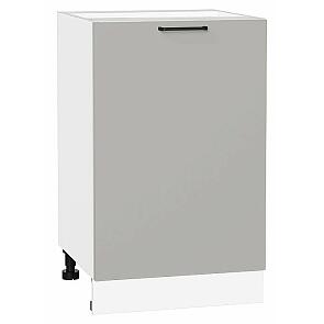 Шкаф нижний с 1-ой дверцей Флэт Light Grey In 2S/Белый 816*500*478