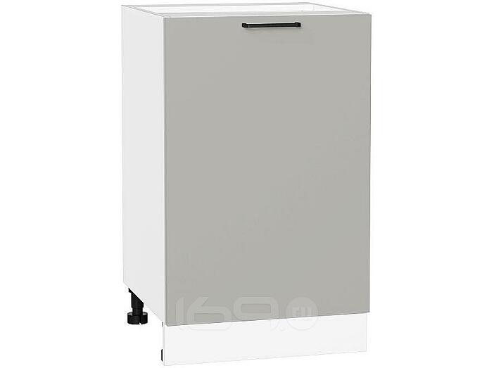 Шкаф нижний с 1-ой дверцей Флэт Light Grey In 2S/Белый 816*500*478