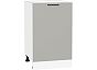 Шкаф нижний с 1-ой дверцей Флэт Light Grey In 2S/Белый 816*500*478