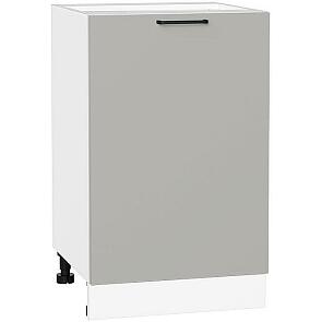 Шкаф нижний с 1-ой дверцей Флэт Light Grey In 2S/Белый 816*500*478